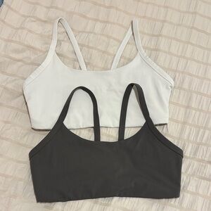 White and Brown Sports Bras